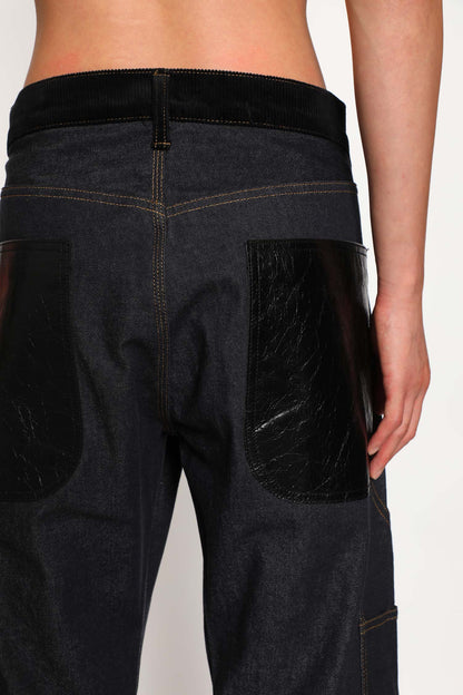 Paneled Straight Jeans