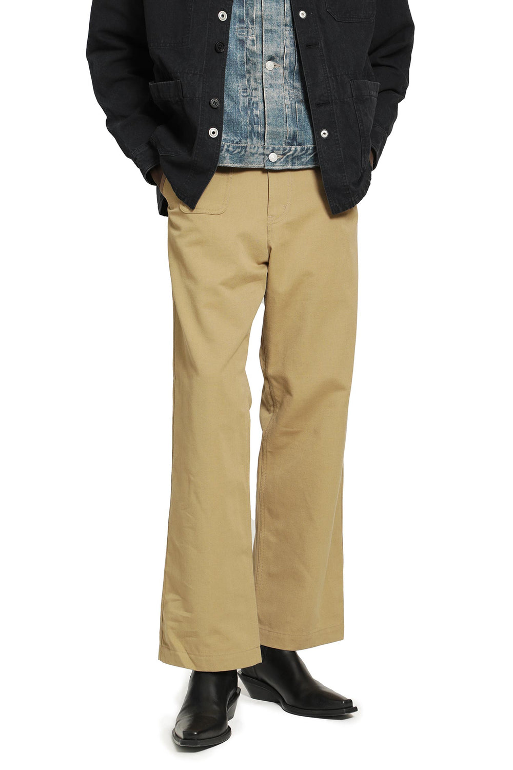 JUNYA WATANABE Cotton Wool Flared Trousers man