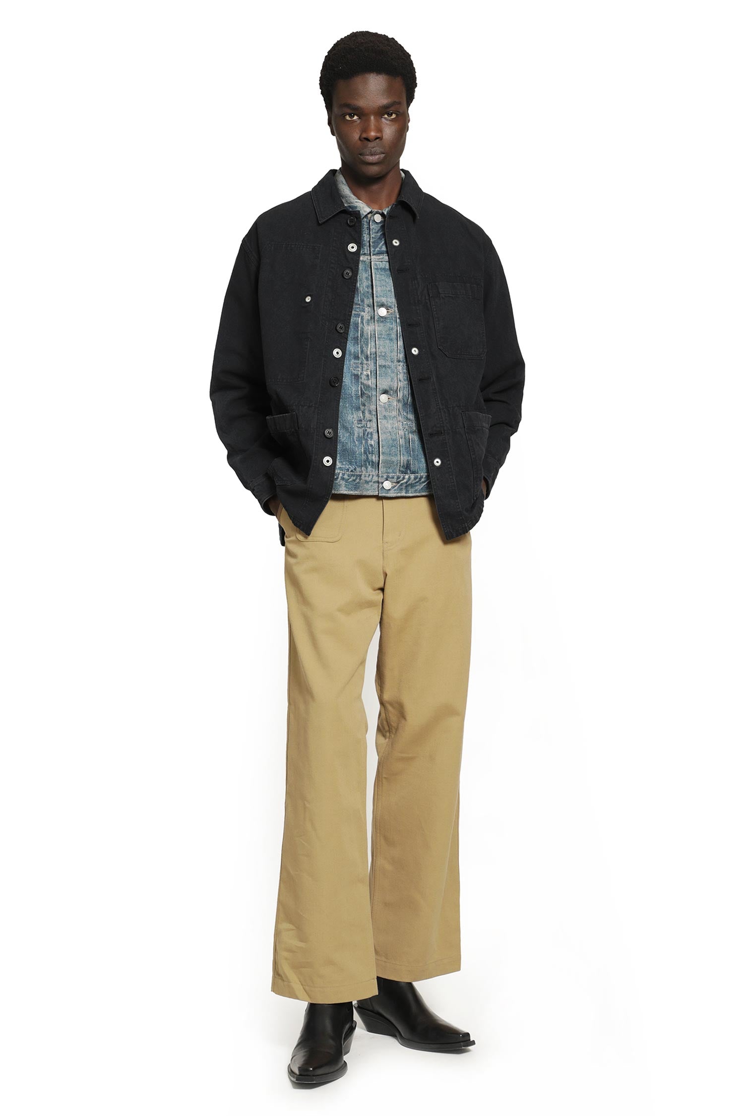 Cotton Wool Flared Trousers