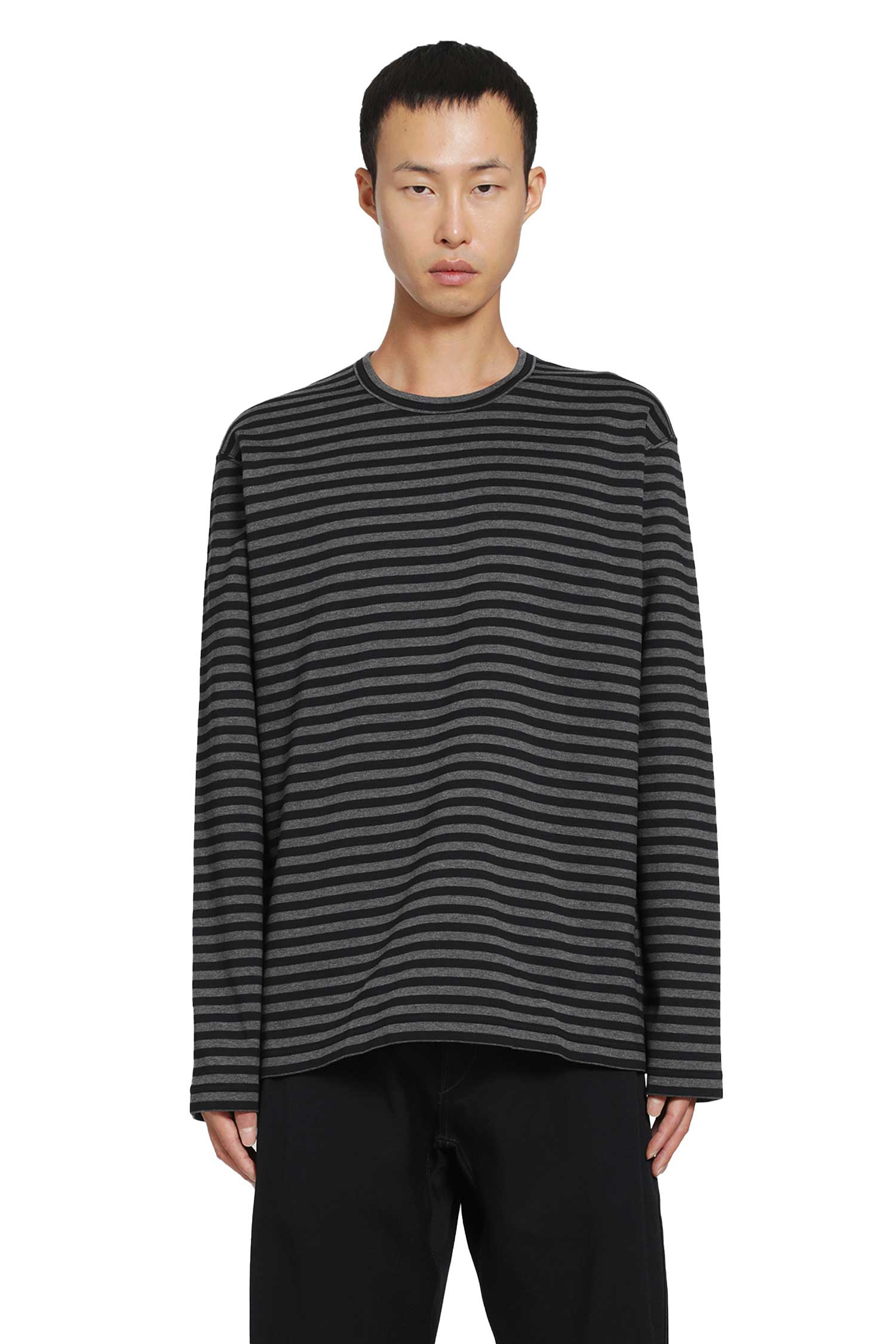 Striped Cotton Long Sleeeve T-Shirt