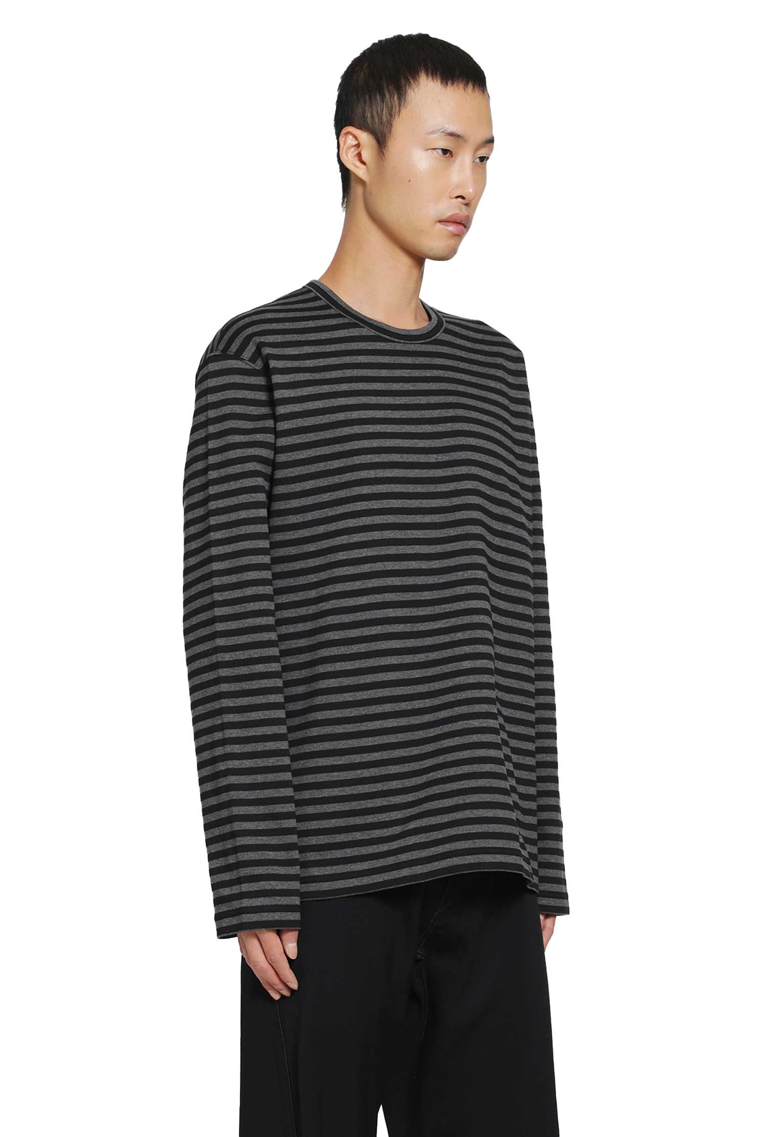 Striped Cotton Long Sleeeve T-Shirt