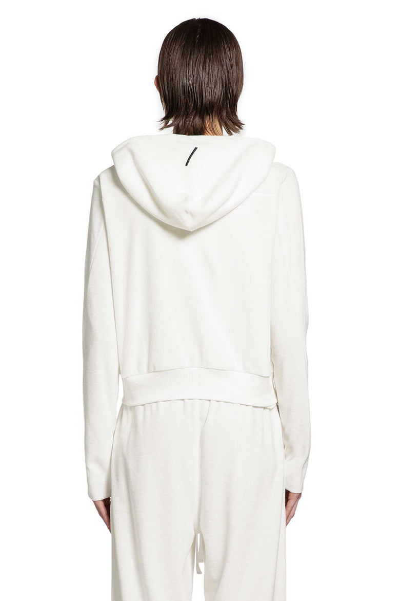 THOM KROM Hooded Terry Sweatjacket woman