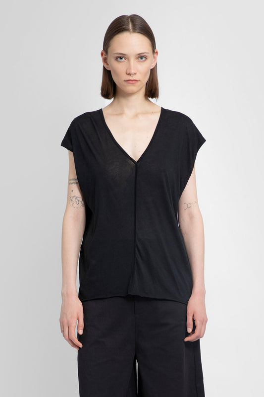 THOM KROM WOMAN BLACK T-SHIRTS & TANK TOPS