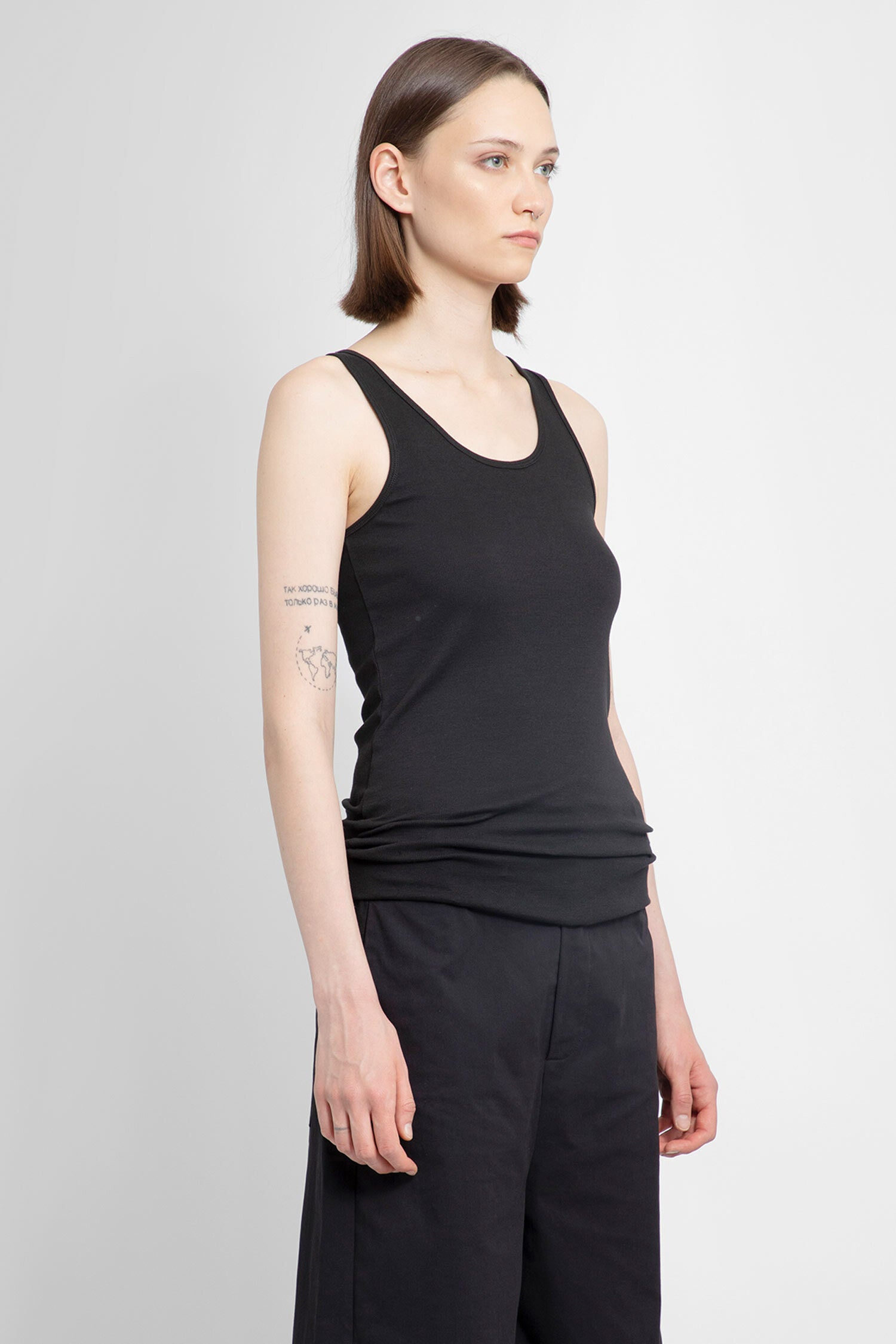 THOM KROM WOMAN BLACK T-SHIRTS & TANK TOPS