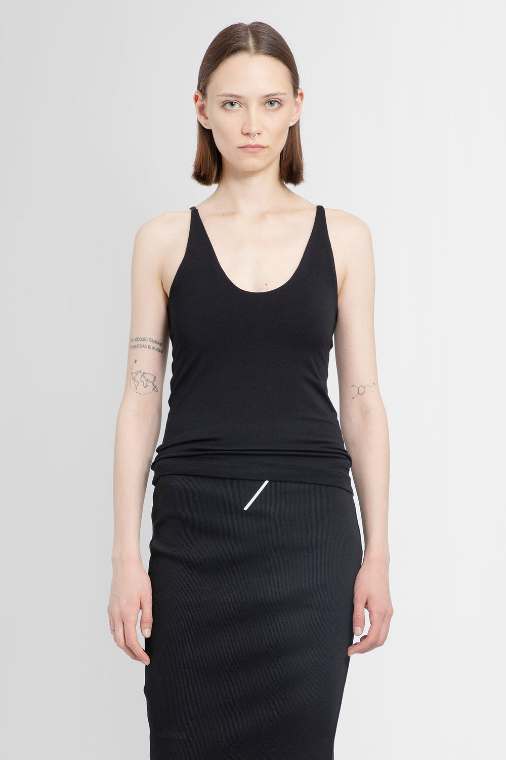 THOM KROM WOMAN BLACK T-SHIRTS & TANK TOPS