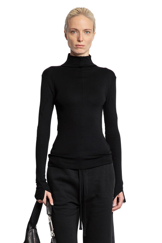 Long Sleeve Stretch Jersey Turtleneck Top - Antonioli.eu