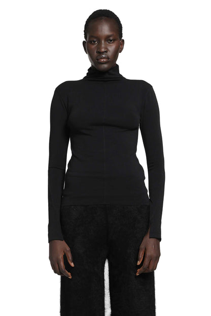 Stretch Cotton Modal Turtleneck Top