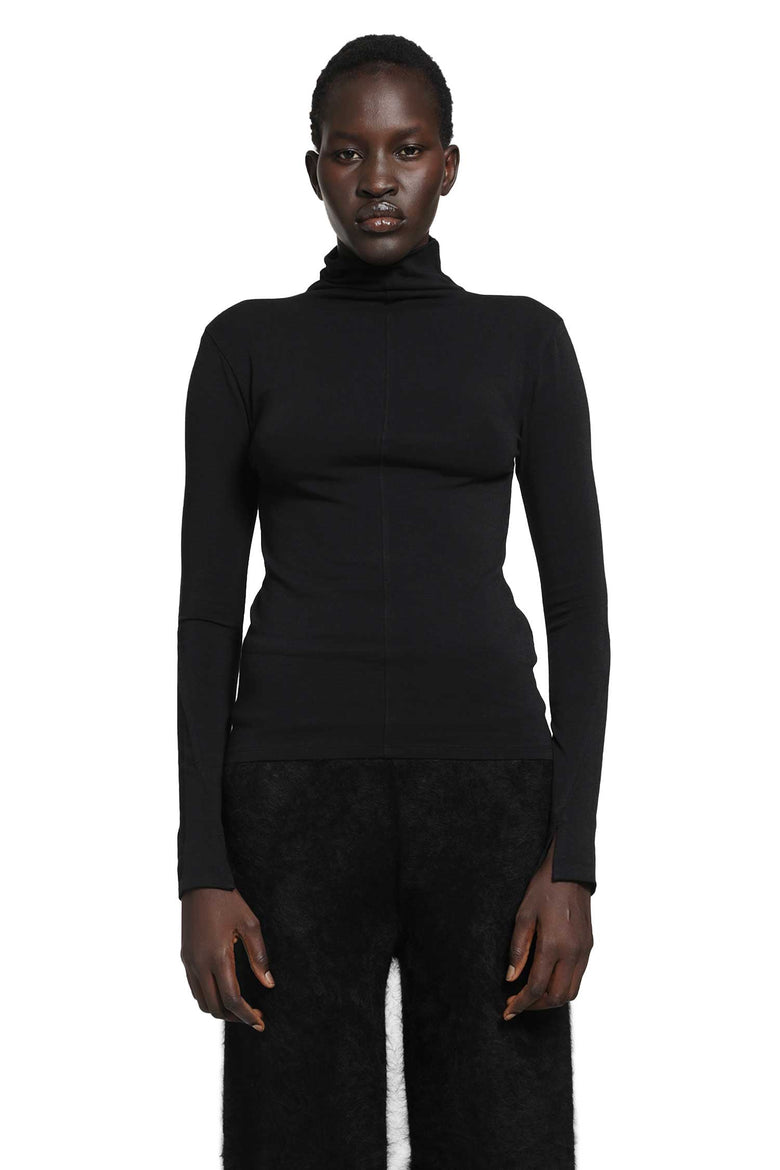 
              THOM KROM Stretch Cotton Modal Turtleneck Top woman
            