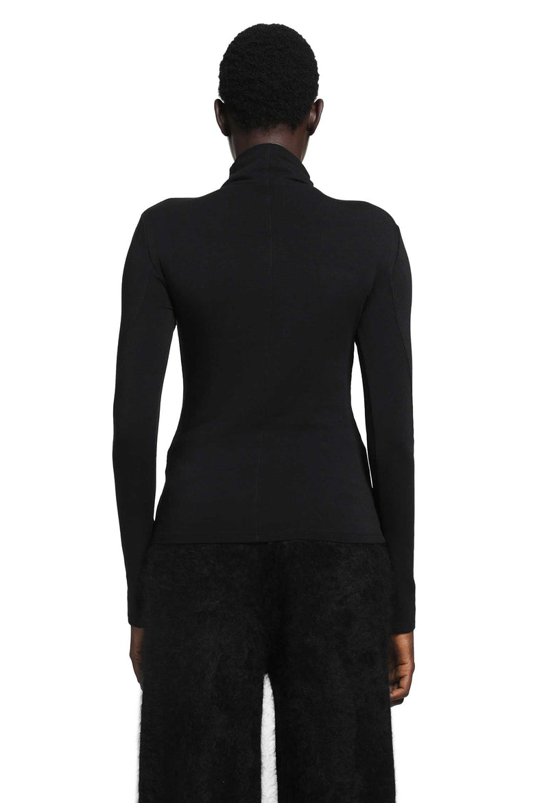 THOM KROM Stretch Cotton Modal Turtleneck Top woman