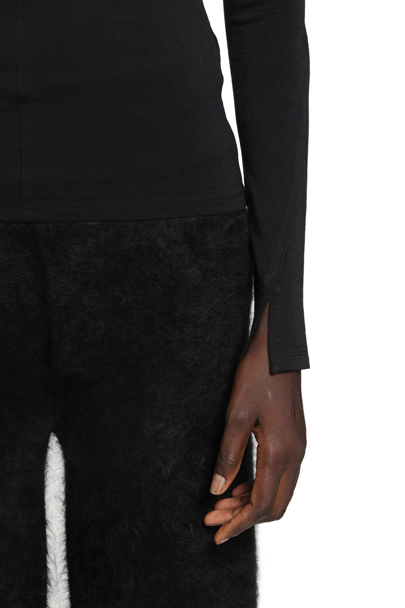 THOM KROM Stretch Cotton Modal Turtleneck Top woman