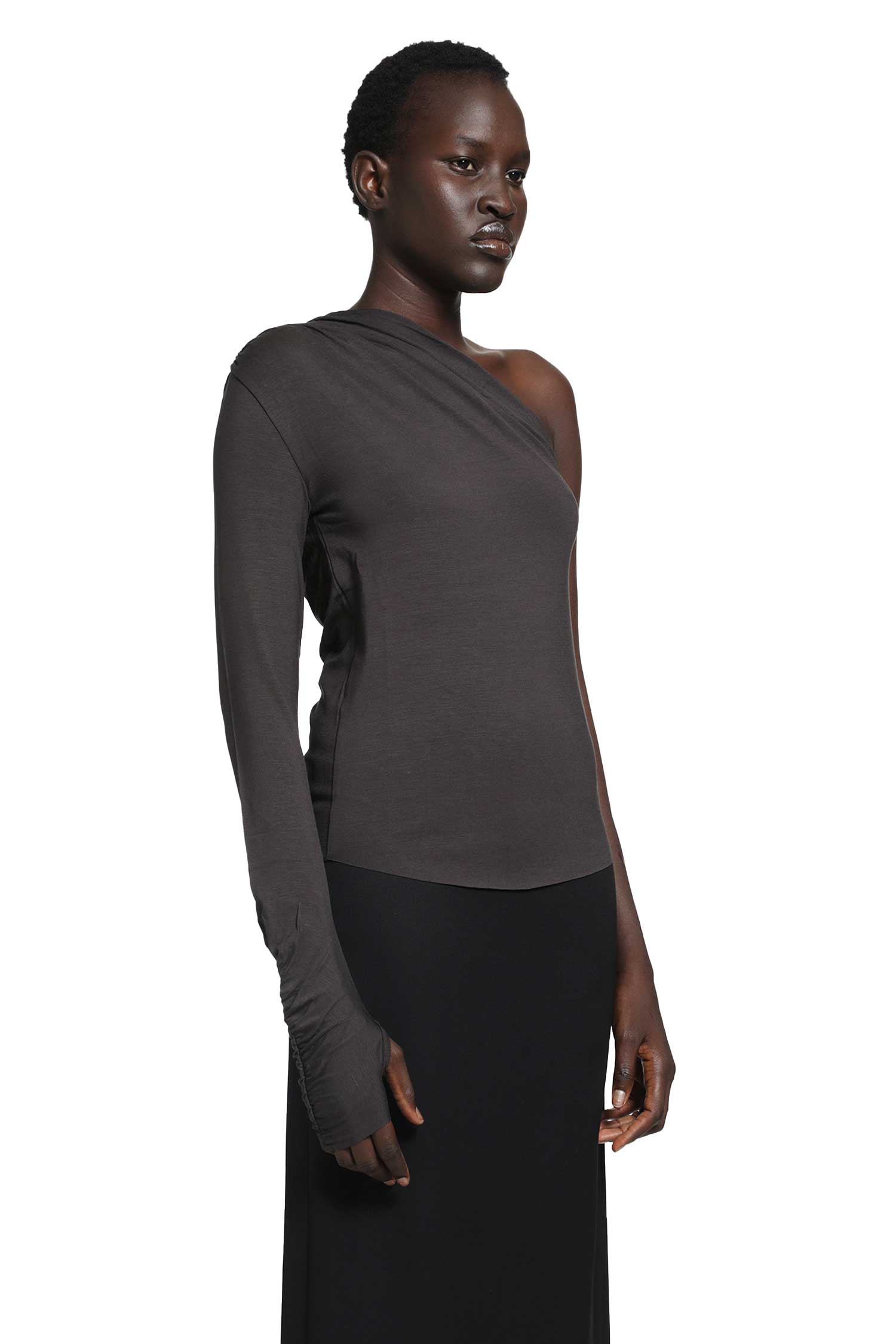 THOM KROM Stretch Viscose Off-Shoulder Top woman