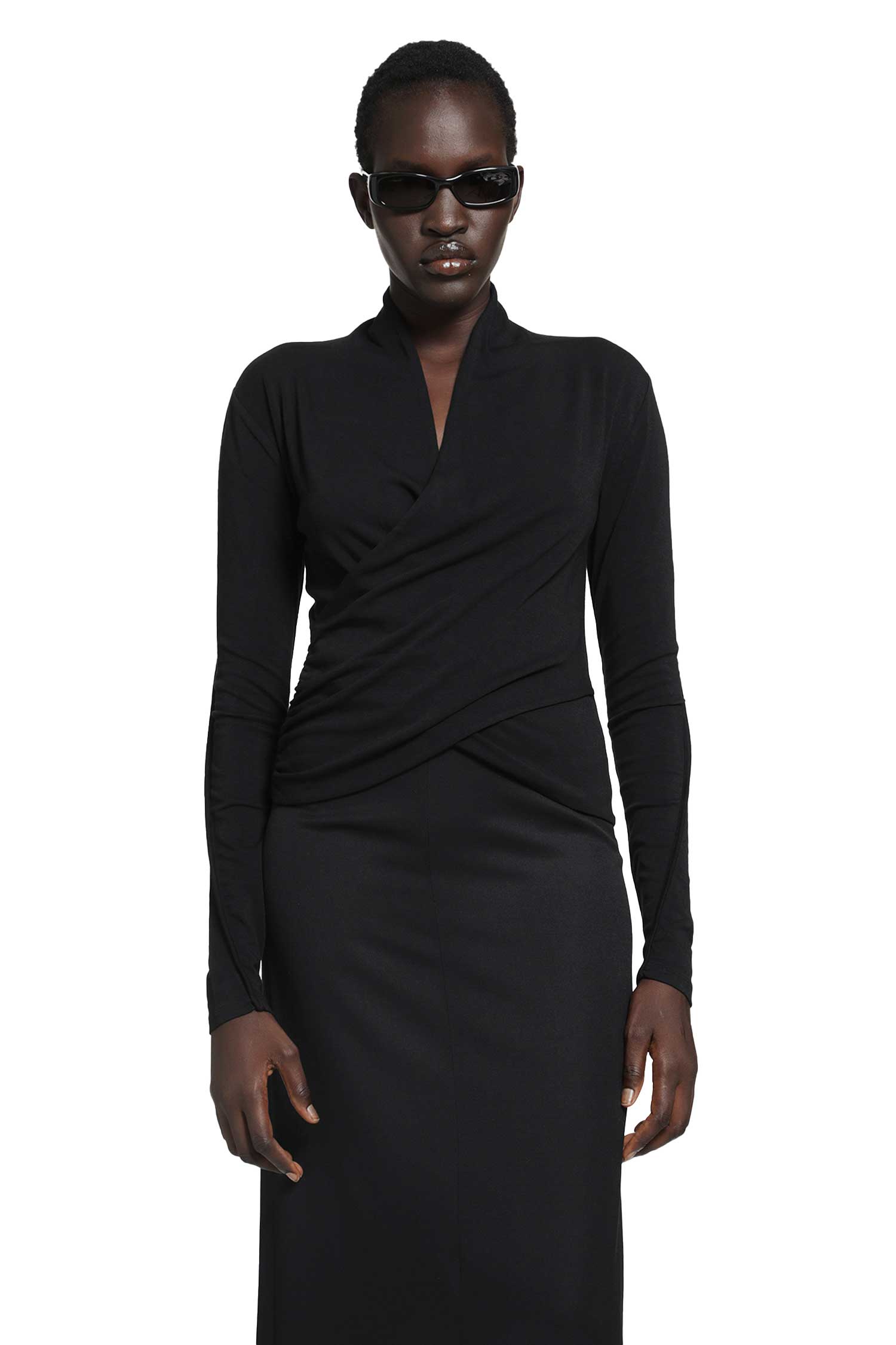 Stretch Cotton Modal Wrap Top