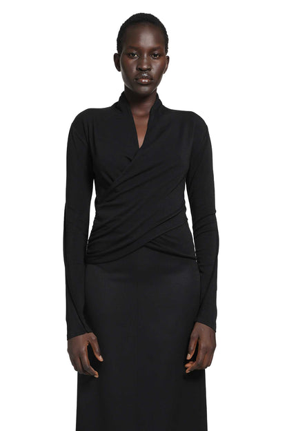 Stretch Cotton Modal Wrap Top