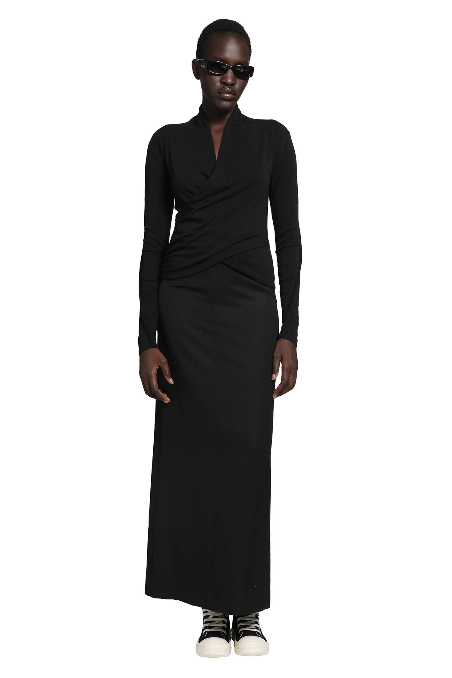 THOM KROM Stretch Cotton Modal Wrap Top woman