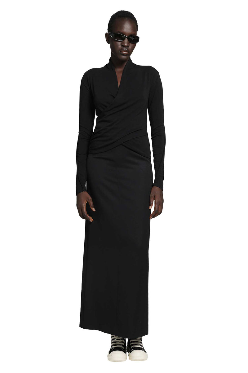 THOM KROM Stretch Cotton Modal Wrap Top woman