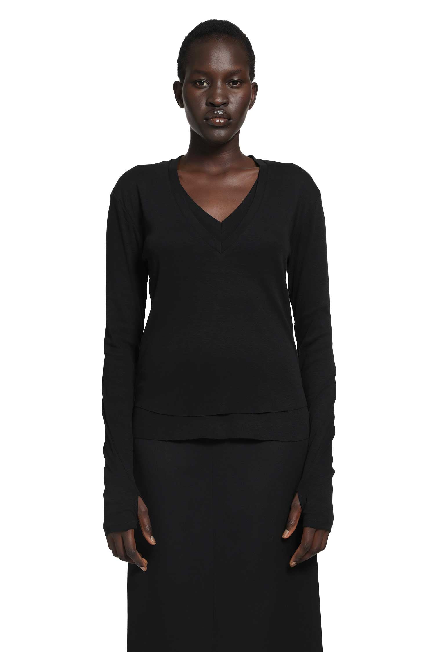 2 in 1 V-Neck T-Shirt