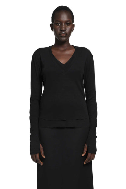 2 in 1 V-Neck T-Shirt