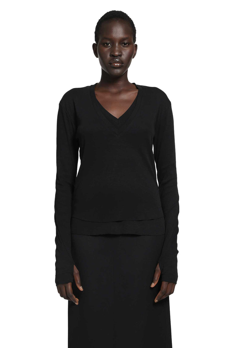 
              THOM KROM 2 in 1 V-Neck T-Shirt woman
            