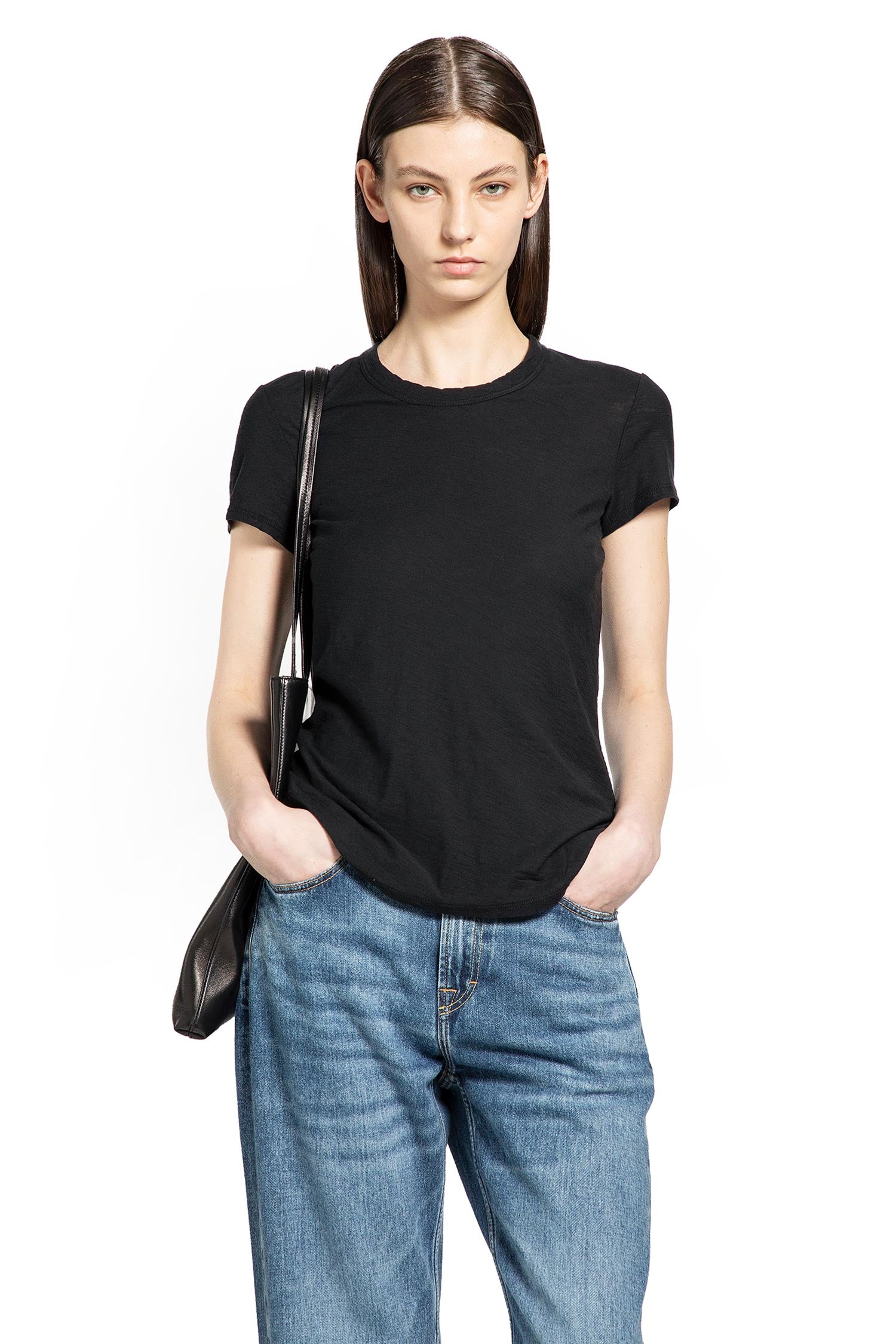 Sheer Slub crewneck Tee