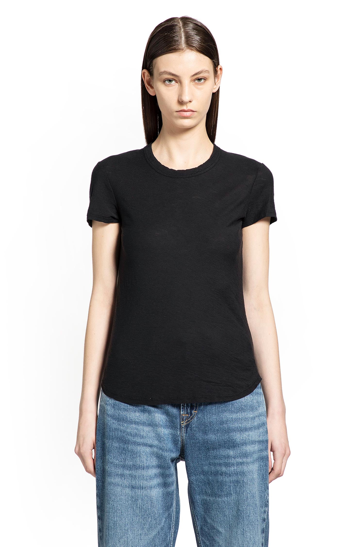 Sheer Slub crewneck Tee