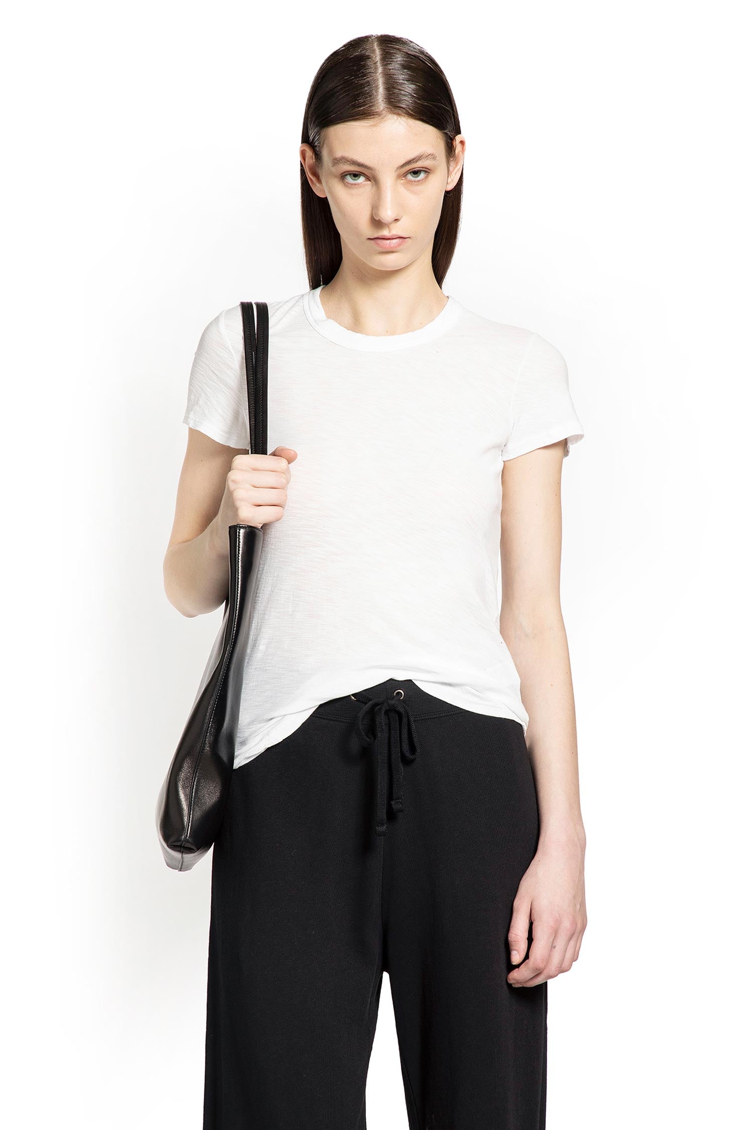 Sheer Slub Crew Neck Tee