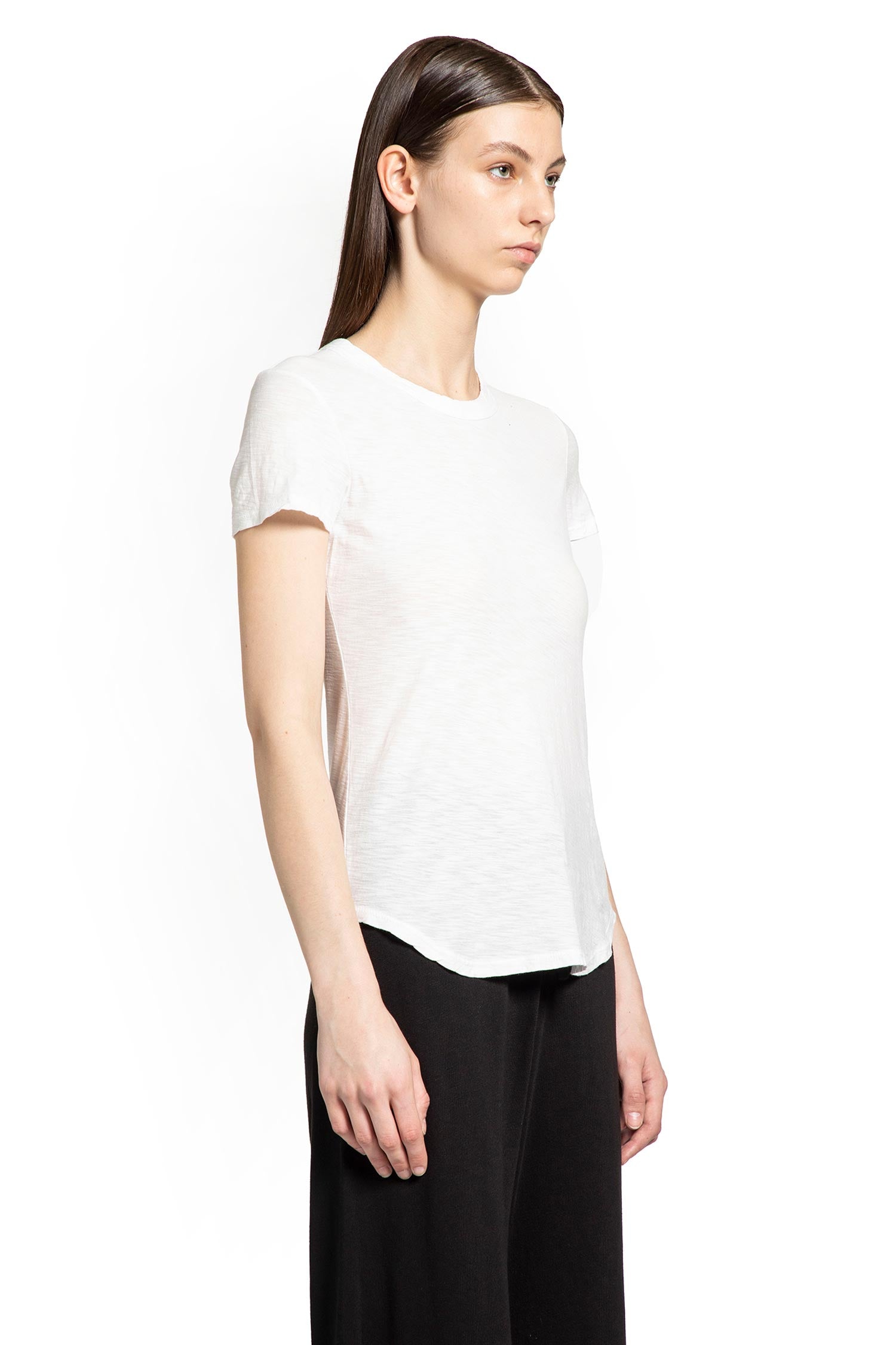 Sheer Slub Crew Neck Tee