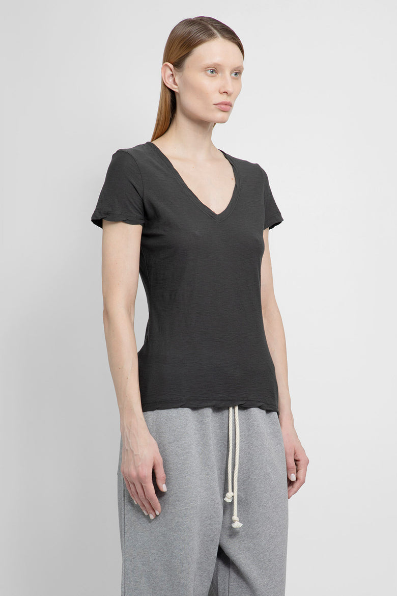 JAMES PERSE WOMAN GREY T-SHIRTS & TANK TOPS