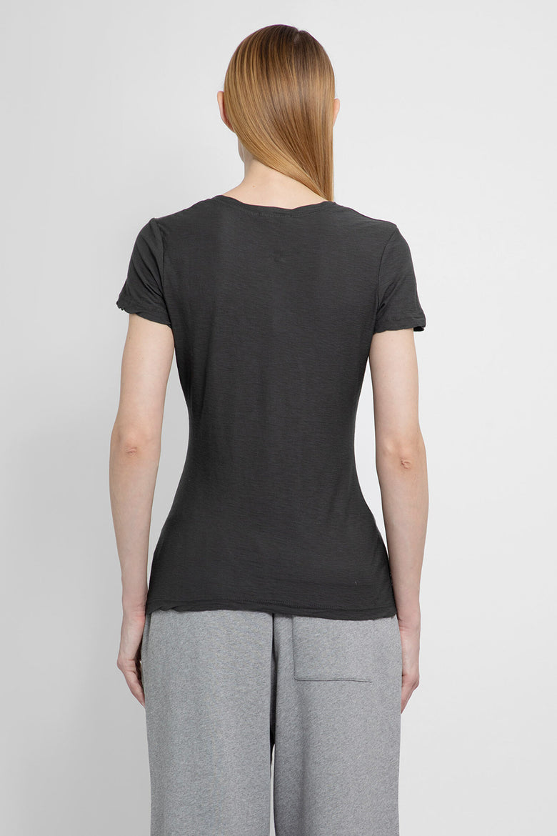 JAMES PERSE WOMAN GREY T-SHIRTS & TANK TOPS