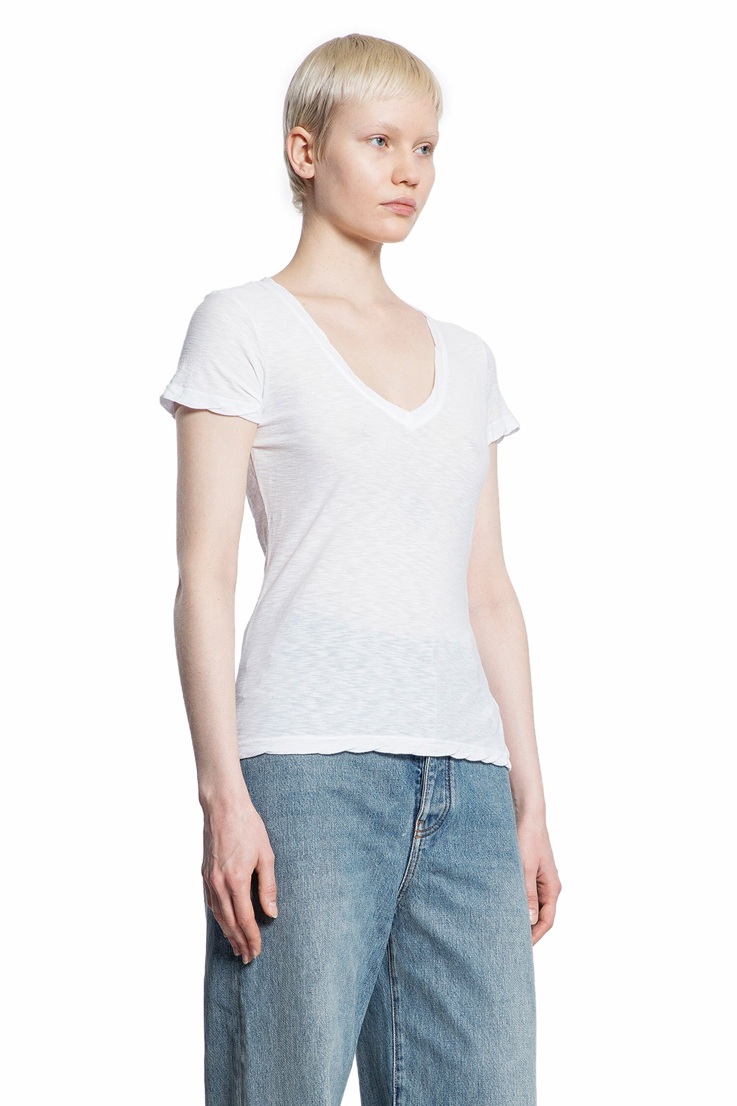 JAMES PERSE WOMAN WHITE T-SHIRTS & TANK TOPS