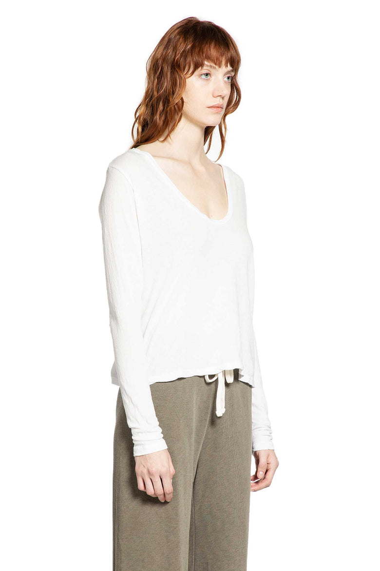 Deep V-Neck Long Sleeve Tee
