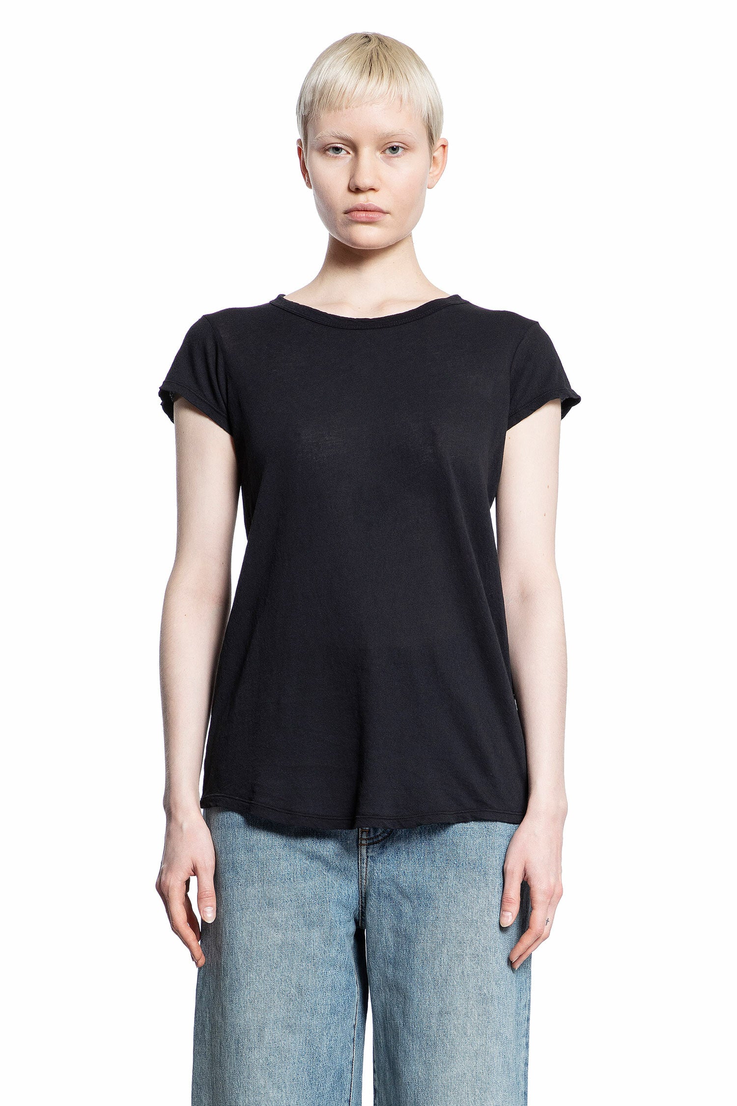 JAMES PERSE WOMAN BLACK T-SHIRTS