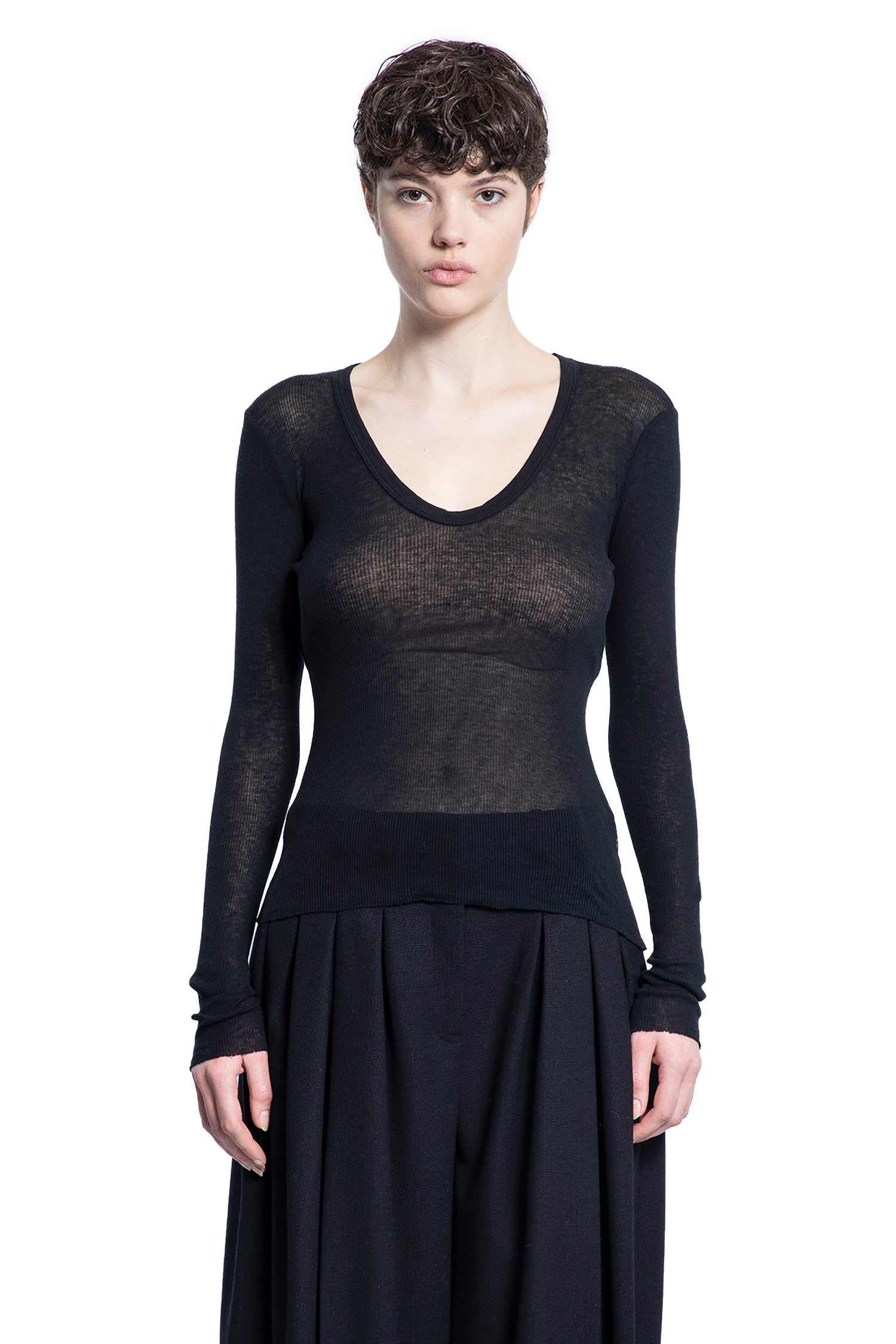 JAMES PERSE WOMAN BLACK TOPS