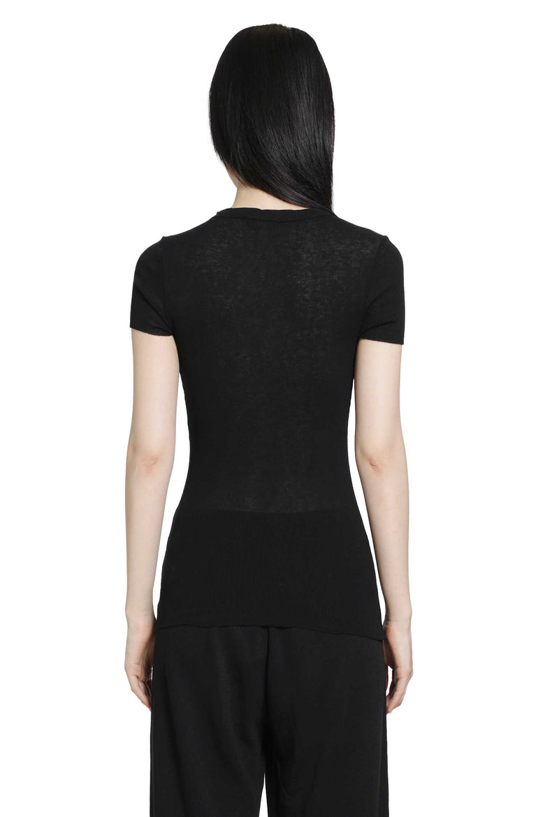 
              JAMES PERSE Cotton Cashmere Blend Ribbed Crewneck Tee woman
            