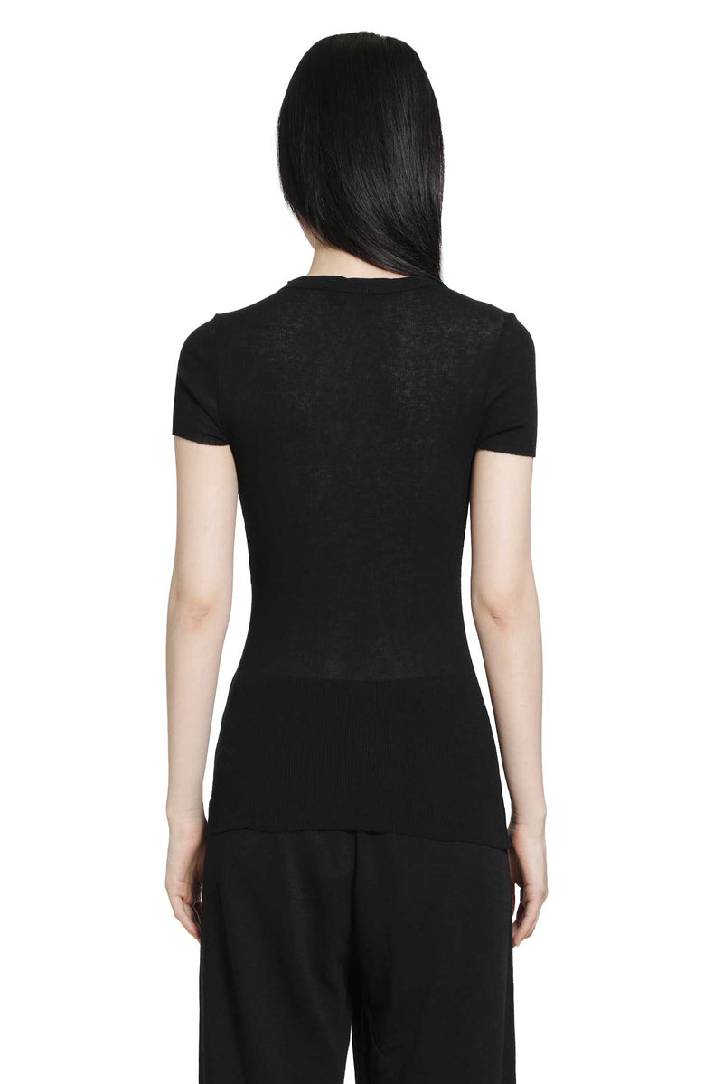 JAMES PERSE Cotton Cashmere Blend Ribbed Crewneck Tee woman