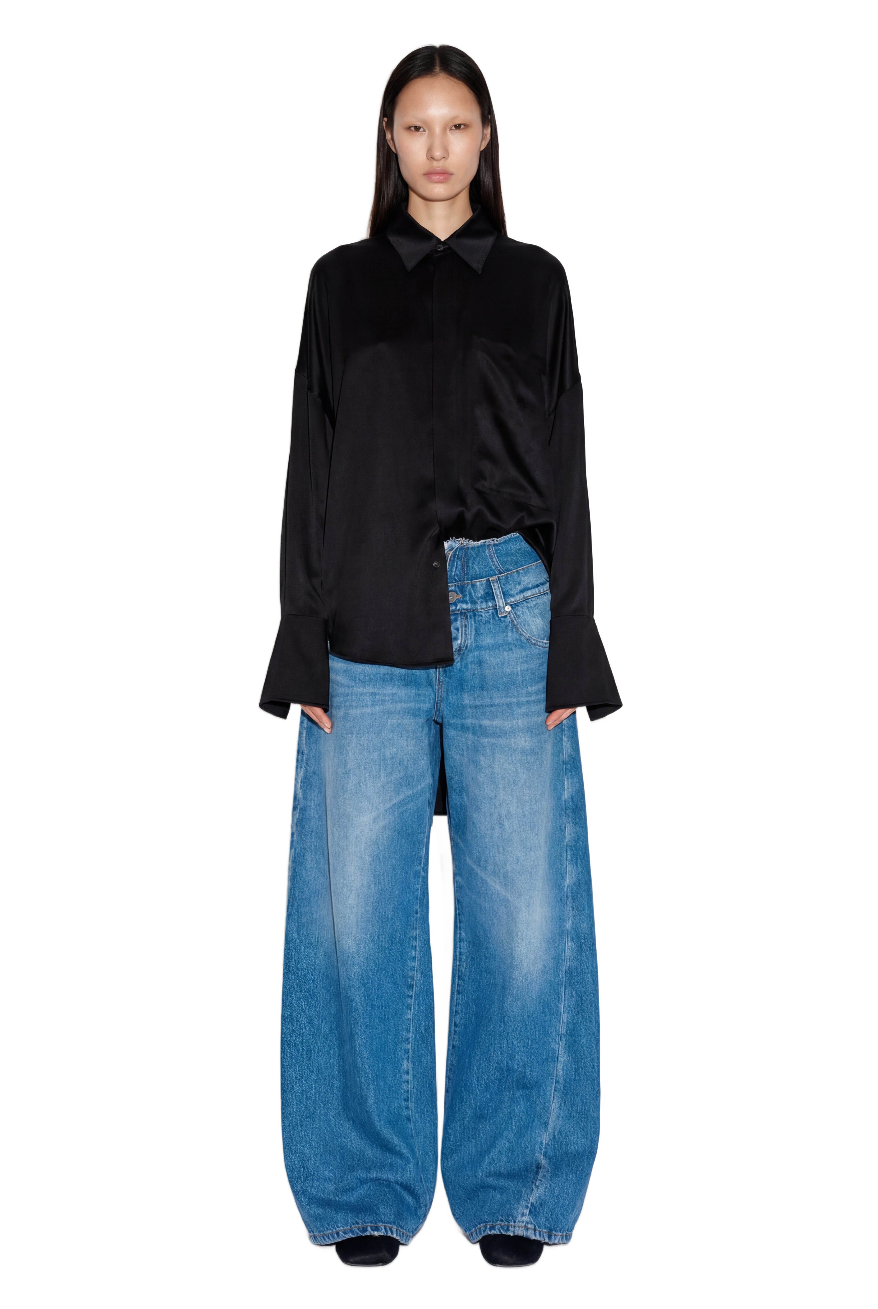 Open Back Oversized 1 Pkt Shirt