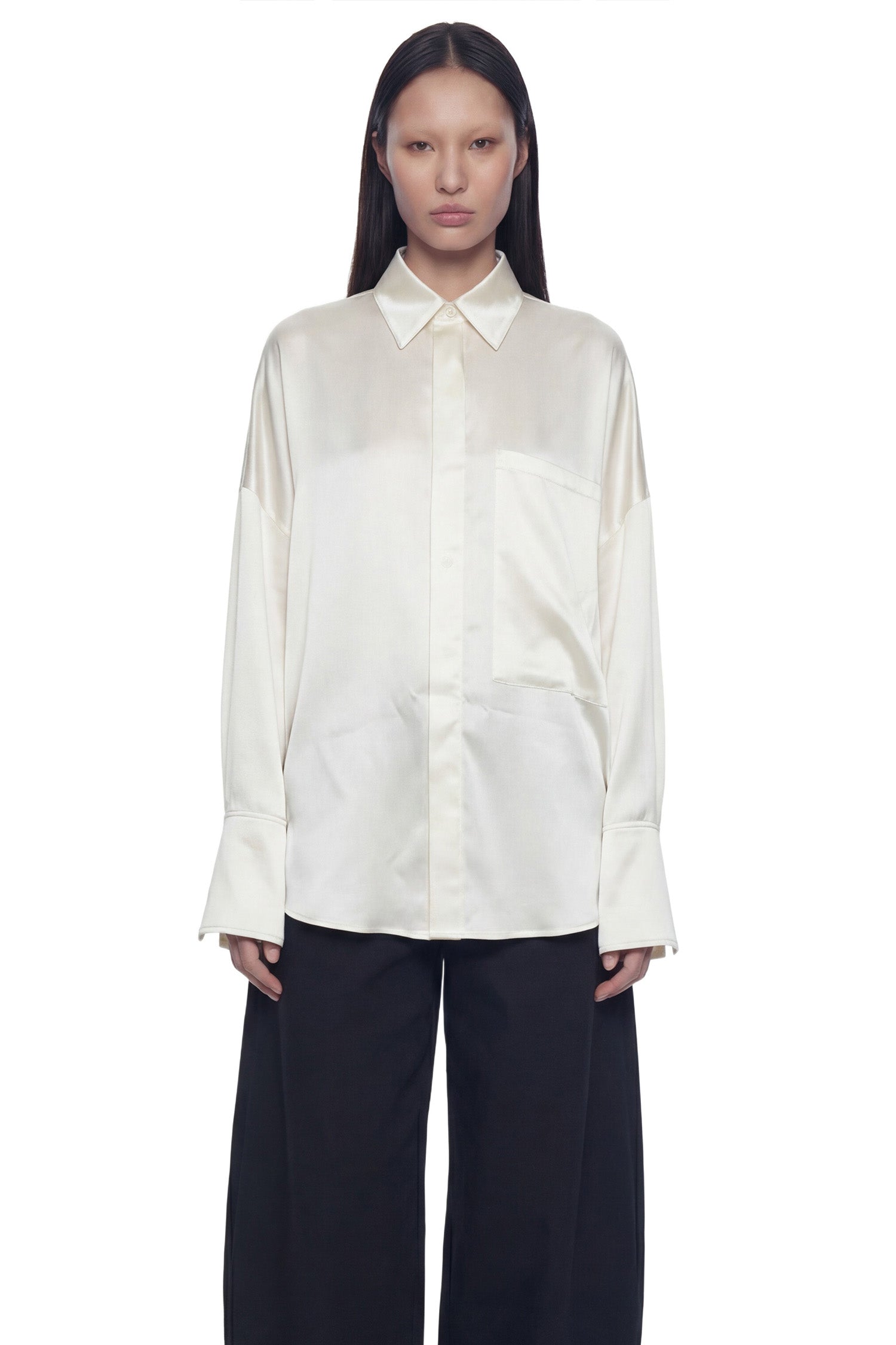 Open Back Oversized Pocket Shirt