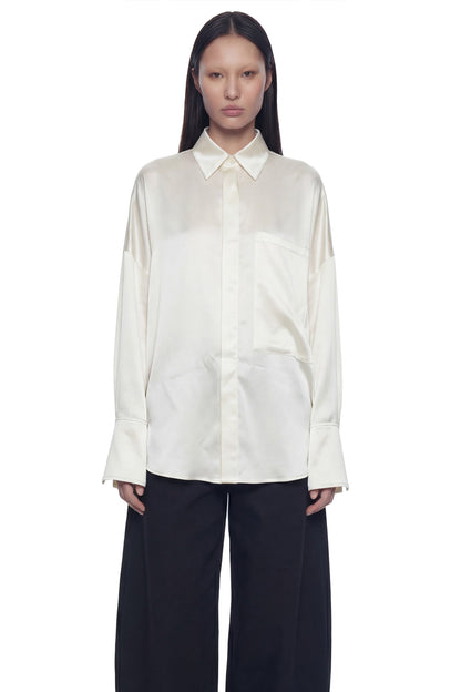 Open Back Oversized Pocket Shirt