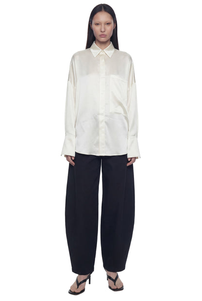 Open Back Oversized Pocket Shirt