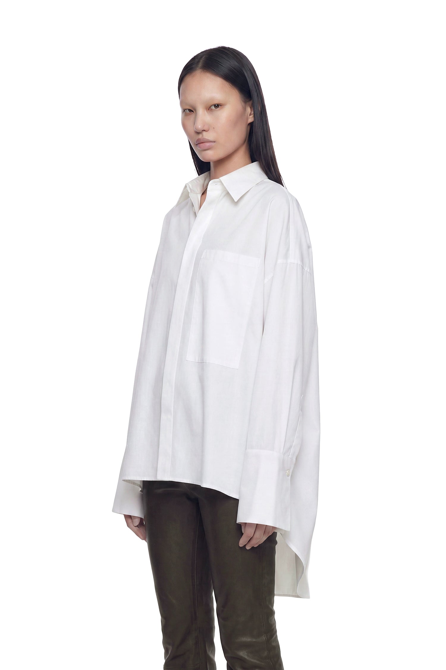 Open Back Oversize Pocket Shirt