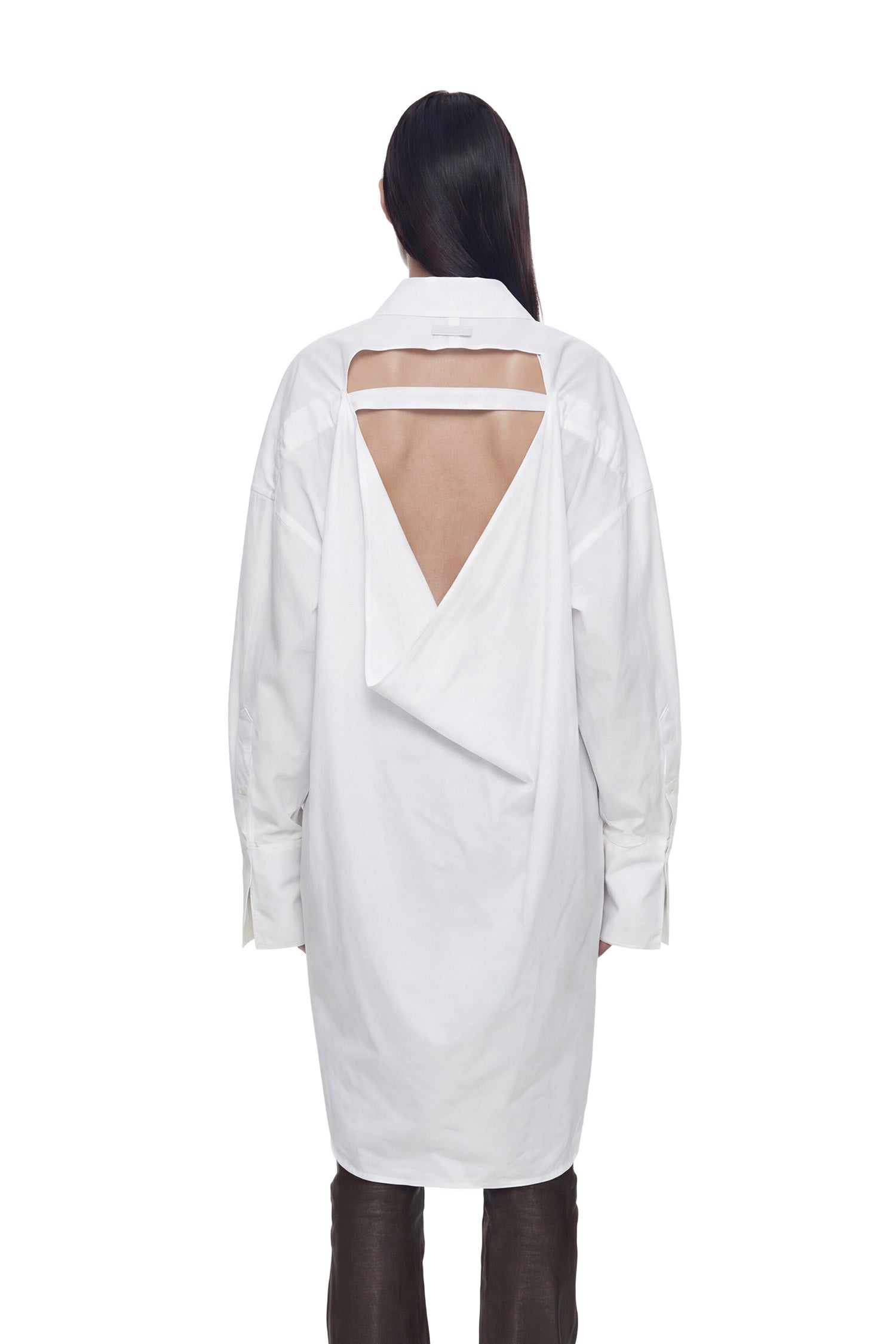 NVL GARDE Open Back Oversize Pocket Shirt woman
