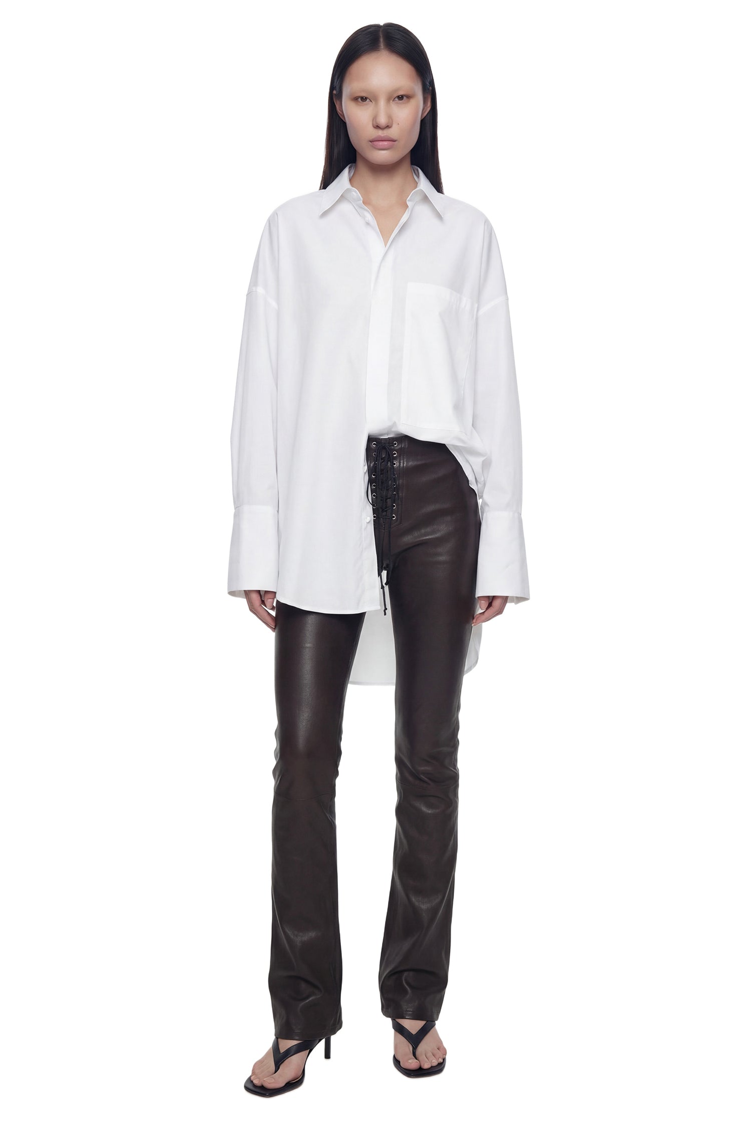 NVL GARDE Open Back Oversize Pocket Shirt woman
