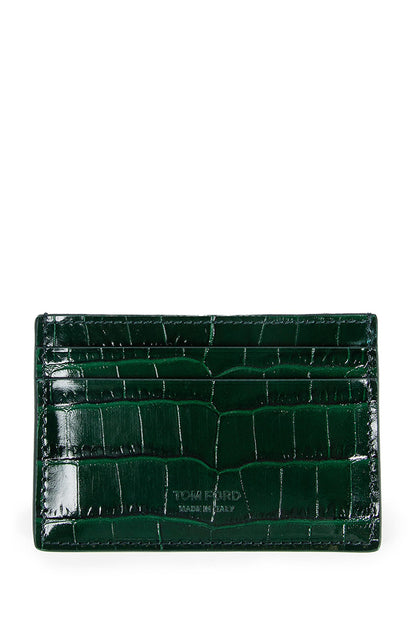 Shiny Stamped Croc Print Card Holder
