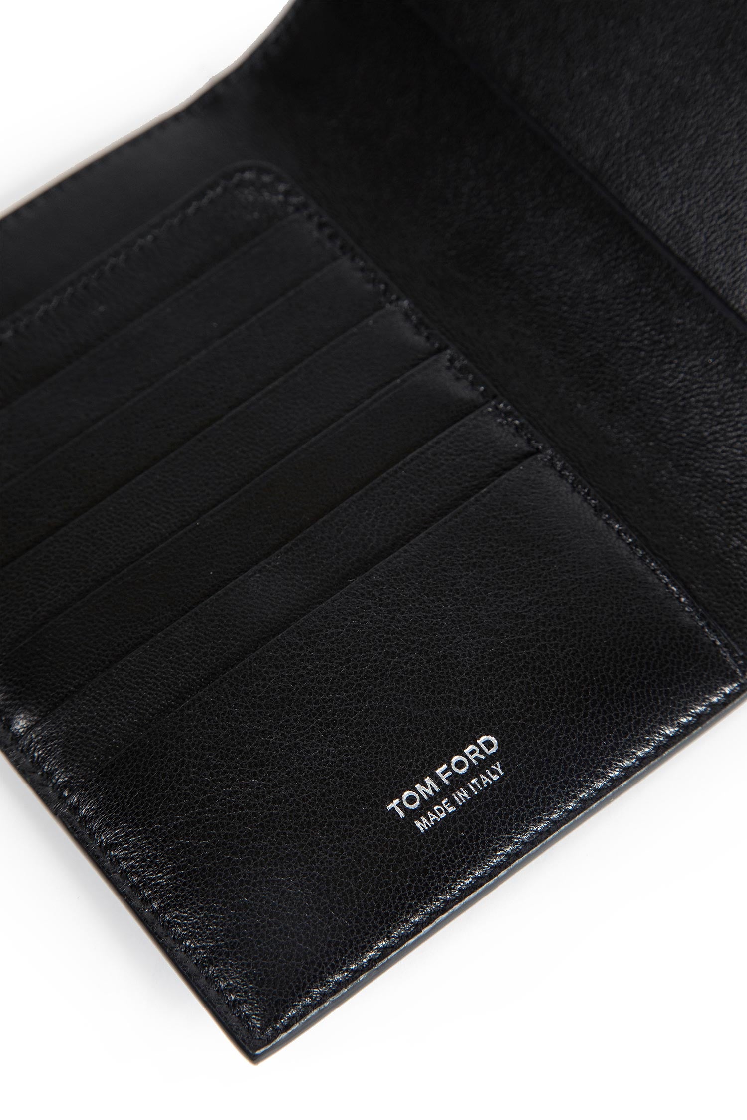 Folded Card Holder in Croc leather