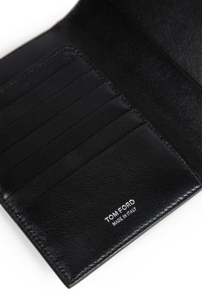 Folded Card Holder in Croc leather