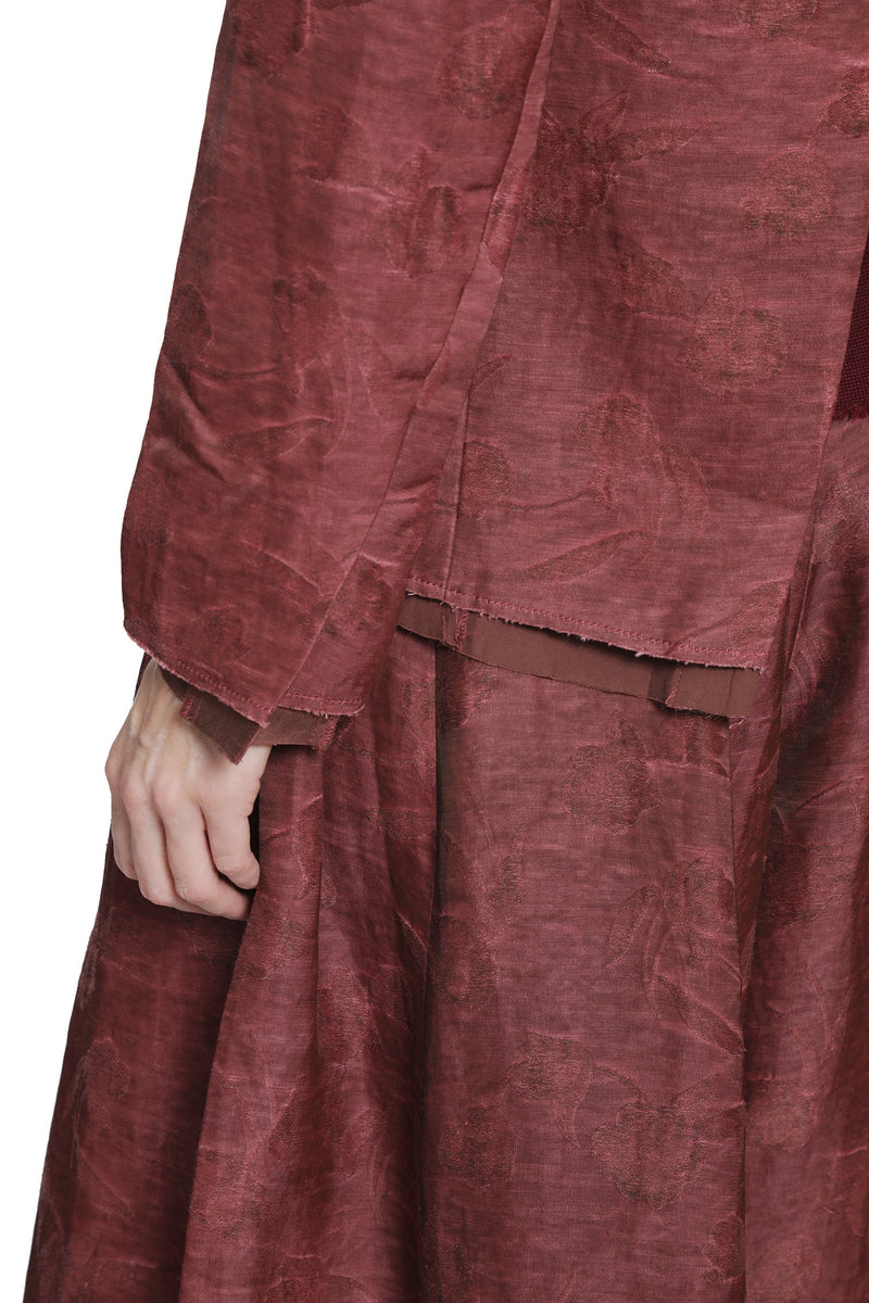 YA YI Linen Jacquard Tie Suit woman