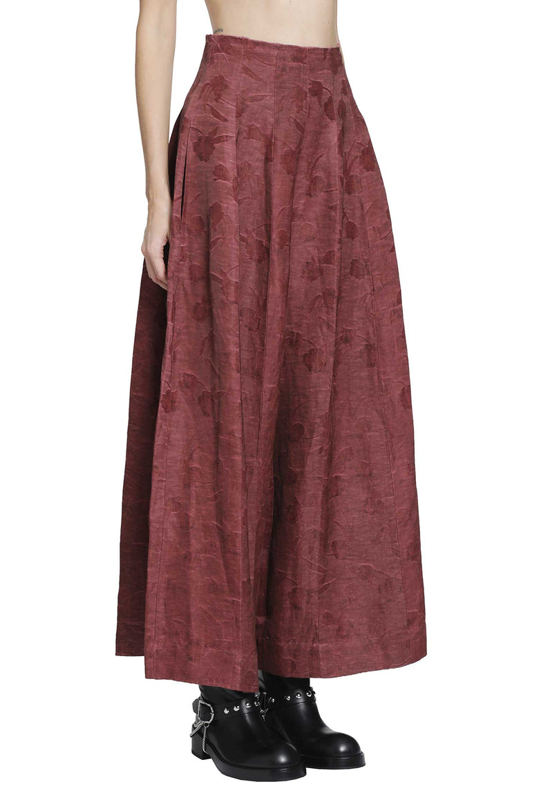 YA YI Floral Jacquard Corset Pants woman