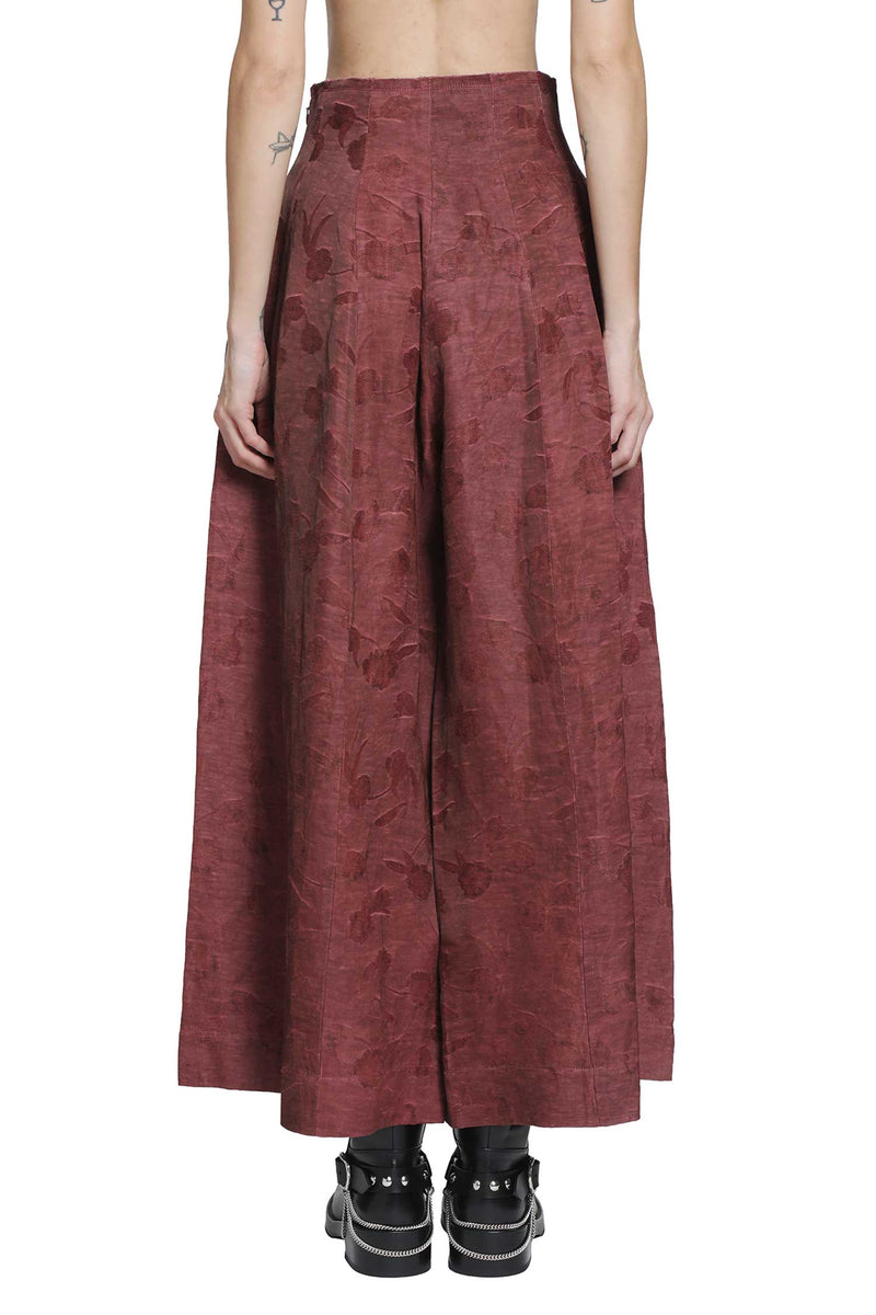 YA YI Floral Jacquard Corset Pants woman