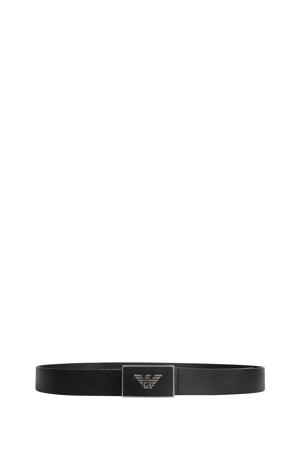 EMPORIO ARMANI Leather Belt With Eagle Plate man