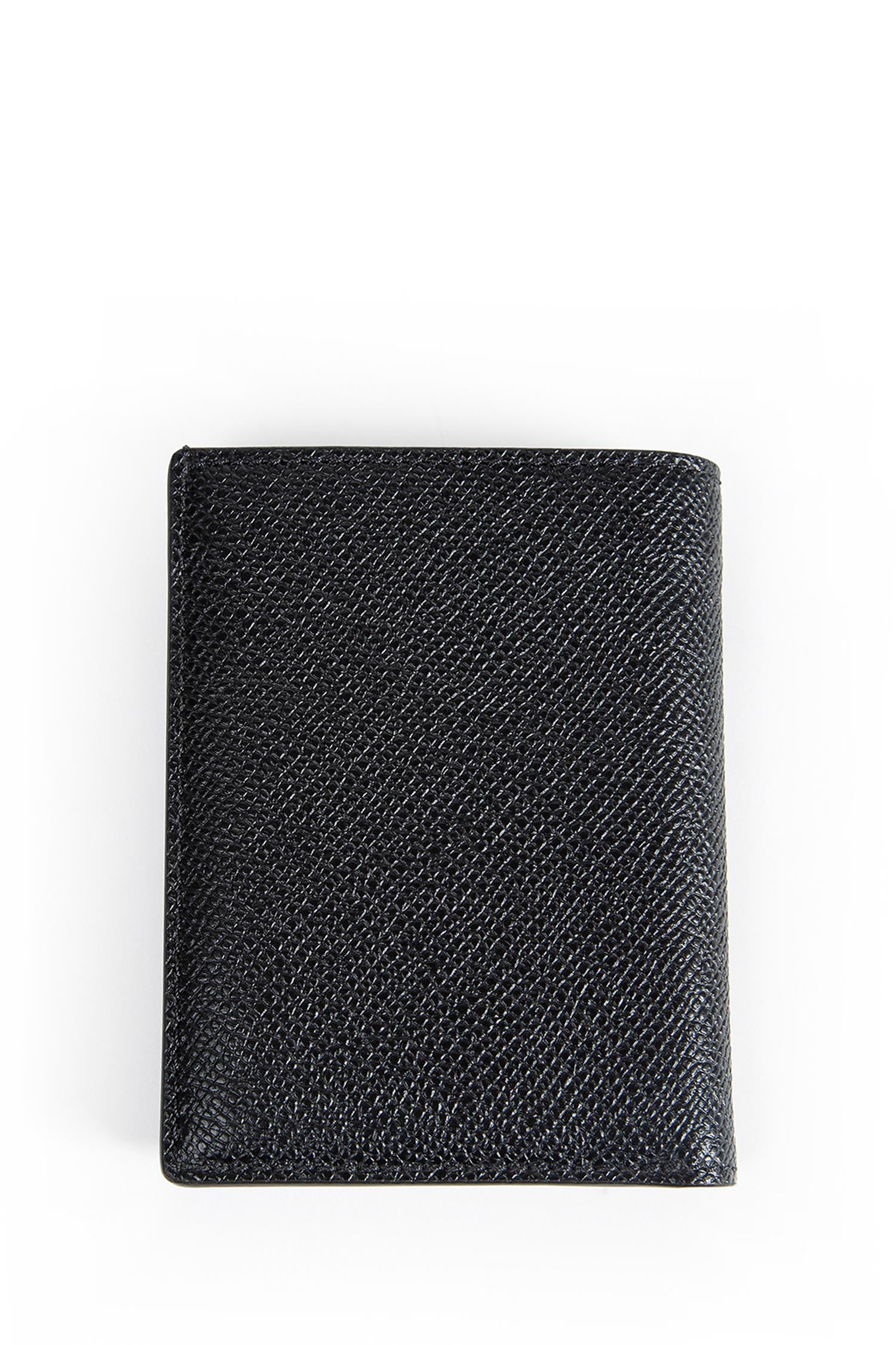 Small Grained Leather Folding Card Holder