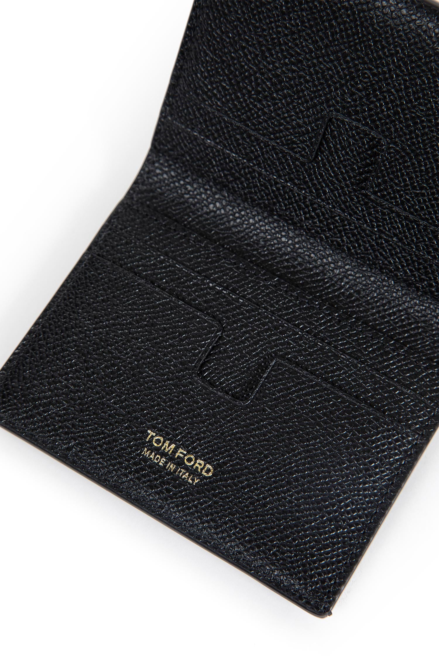 Small Grained Leather Folding Card Holder